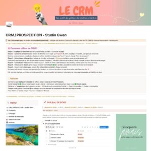 CRM Prospection Notion – Studio Gwen