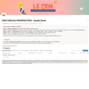 Tableau Prospection Notion – Studio Gwen